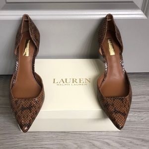 Ralph Lauren snake -print heels - Size 8